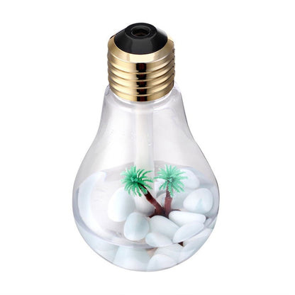 400ML Colorful Light Portable Bulb Shape Aromatherapy Air Purifier Humidifier for Home / Office / Car(Gold) - Air Purifiers & Accessories by buy2fix | Online Shopping UK | buy2fix