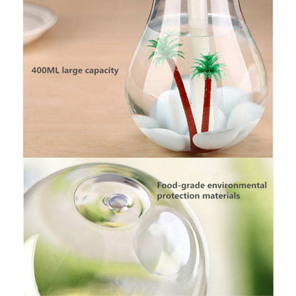 400ML Colorful Light Portable Bulb Shape Aromatherapy Air Purifier Humidifier for Home / Office / Car(Gold) - Air Purifiers & Accessories by buy2fix | Online Shopping UK | buy2fix
