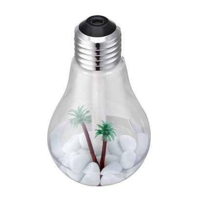 400ML Colorful Light Portable Bulb Shape Aromatherapy Air Purifier Humidifier for Home / Office / Car(Silver) - Air Purifiers & Accessories by buy2fix | Online Shopping UK | buy2fix