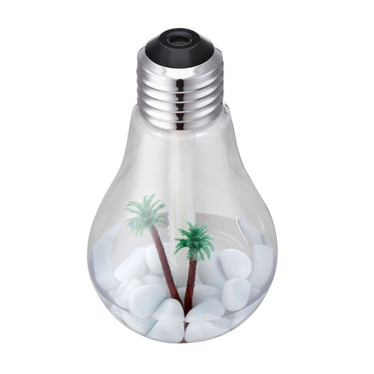 400ML Colorful Light Portable Bulb Shape Aromatherapy Air Purifier Humidifier for Home / Office / Car(Silver) - Air Purifiers & Accessories by buy2fix | Online Shopping UK | buy2fix