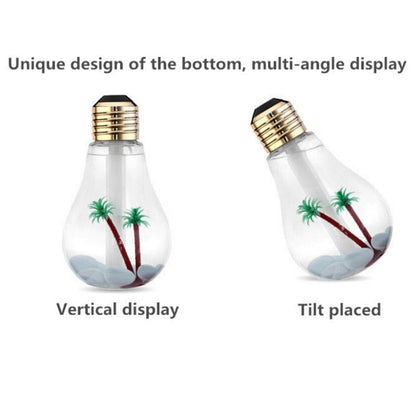 400ML Colorful Light Portable Bulb Shape Aromatherapy Air Purifier Humidifier for Home / Office / Car(Silver) - Air Purifiers & Accessories by buy2fix | Online Shopping UK | buy2fix