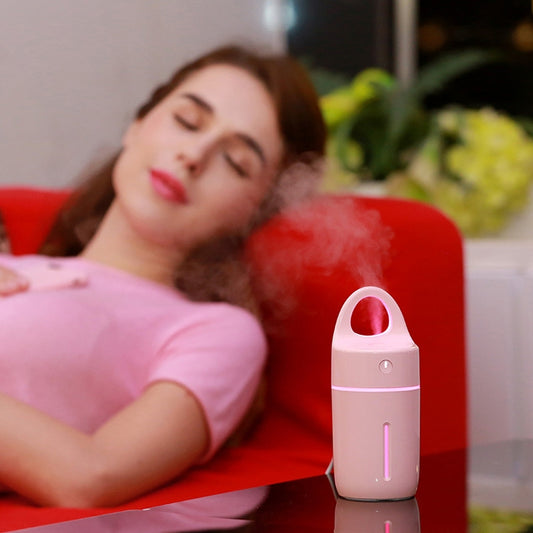1.5W - 2W 175ml Mini Portable USB Negative Ions Humidifier Beauty and Water Supplement Instrument with Colorful LED Light(Pink) - Air Purifiers & Accessories by buy2fix | Online Shopping UK | buy2fix