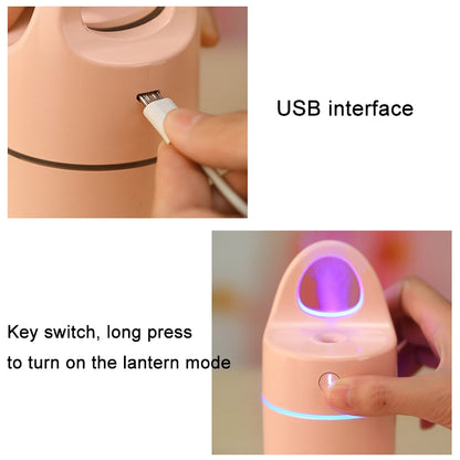 1.5W - 2W 175ml Mini Portable USB Negative Ions Humidifier Beauty and Water Supplement Instrument with Colorful LED Light(Pink) - Air Purifiers & Accessories by buy2fix | Online Shopping UK | buy2fix