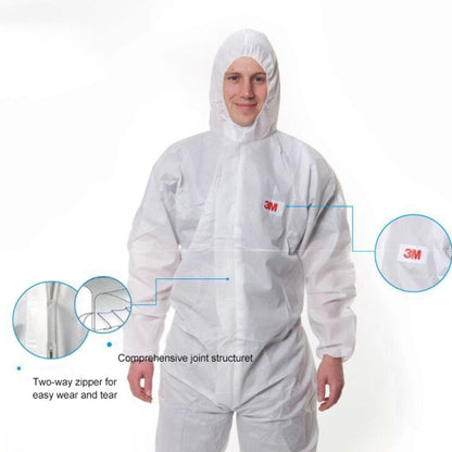 3M 4515 One-piece White Anti-static Anti-chemical Dustproof Sandblasting Suit with Cap, Size: M - Protective Clothing by buy2fix | Online Shopping UK | buy2fix