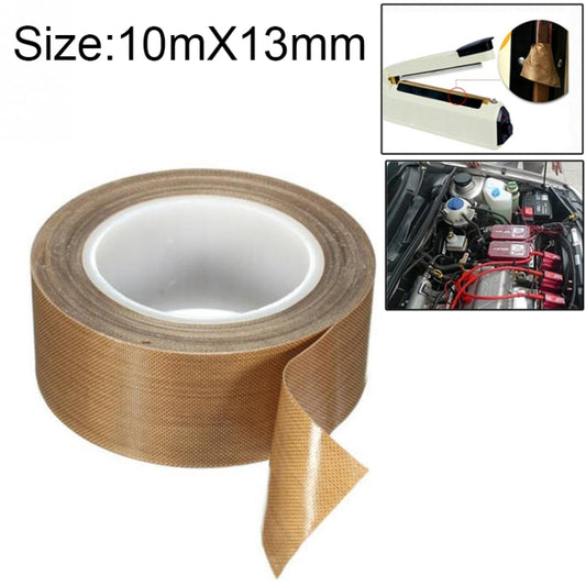Teflon High Temperature Resistant Cloth Tape Sealing Machine Heat Insulation Tape, Size: 10m x 13mm - Tapes by buy2fix | Online Shopping UK | buy2fix