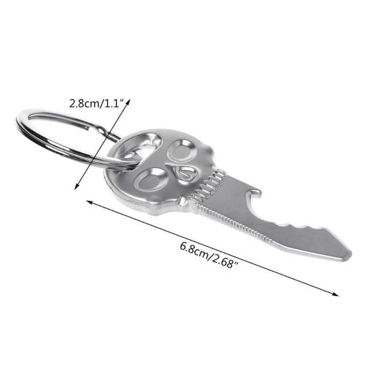 5 PCS Multi-function Skull Bottle Opener Key Chain Car Key Pendant, Size: 6.8x2.8cm by buy2fix