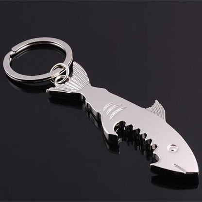 5 PCS Multi-function Shark Bottle Opener Key Chain Car Key Pendant, Size: 13.5x3cm by buy2fix