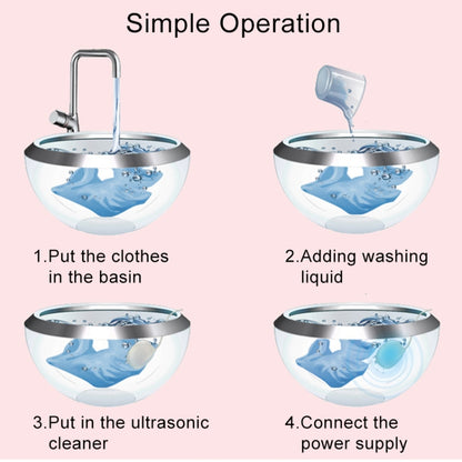 Portable Mini Ultrasonic Washing Machine Cleaner for Clothing / Vegetable / Fruit - Ultrasonic Cleaner by buy2fix | Online Shopping UK | buy2fix