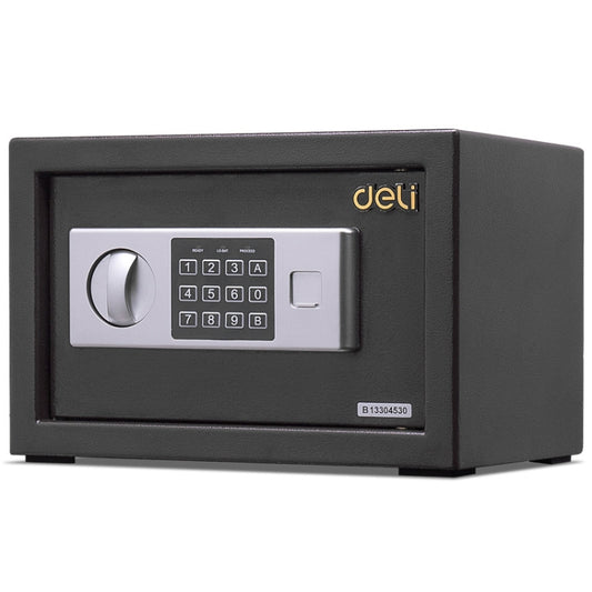 Deli Home Office Hotel Mini Electronic Security Lock Box Wall Cabinet Safety Box(Black) - Safety Box by buy2fix | Online Shopping UK | buy2fix
