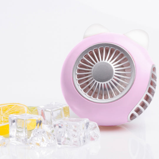 LORDNINO SBF003 Ventilateur électrique portable à chargement USB 3 W avec bracelet magnétique, contrôle à 3 vitesses (rose)