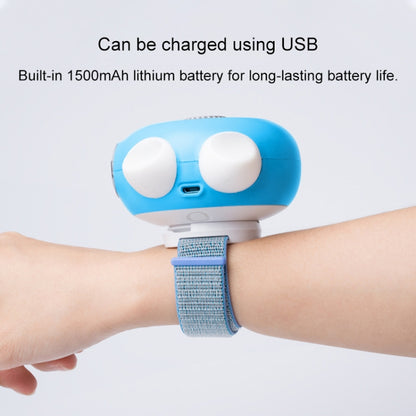 LORDNINO SBF003 3W USB Charging Portable Electric Fan with Magnetic Wristband, 3 Speed Control (Blue) by buy2fix