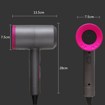 High-power 2000W Anionic Cold Hot Air Constant Temperature Hair Dryer, UK Plug(Grey+Blue) - Hair Dryers & Accessories by buy2fix | Online Shopping UK | buy2fix