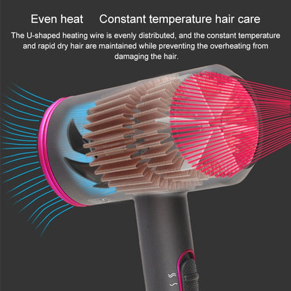 High-power 2000W Anionic Cold Hot Air Constant Temperature Hair Dryer, UK Plug(Grey+Blue) - Hair Dryers & Accessories by buy2fix | Online Shopping UK | buy2fix
