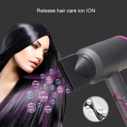 High-power 2000W Anionic Cold Hot Air Constant Temperature Hair Dryer, UK Plug(Grey+Blue) - Hair Dryers & Accessories by buy2fix | Online Shopping UK | buy2fix