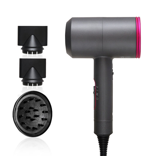 High-power Anionic Cold Hot Air Constant Temperature Hair Dryer, EU Plug(Red + Grey) - Hair Dryers & Accessories by buy2fix | Online Shopping UK | buy2fix