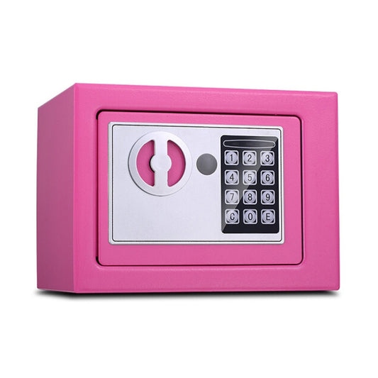 17E Home Mini Electronic Security Lock Box Wall Cabinet Safety Box without Coin-operated Function(Pink) - Safety Box by buy2fix | Online Shopping UK | buy2fix
