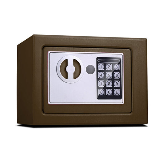 17E Home Mini Electronic Security Lock Box Wall Cabinet Safety Box without Coin-operated Function(Bronze) - Safety Box by buy2fix | Online Shopping UK | buy2fix