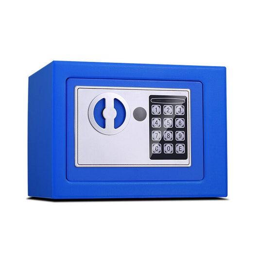 17E Home Mini Electronic Security Lock Box Wall Cabinet Safety Box without Coin-operated Function(Blue) - Safety Box by buy2fix | Online Shopping UK | buy2fix