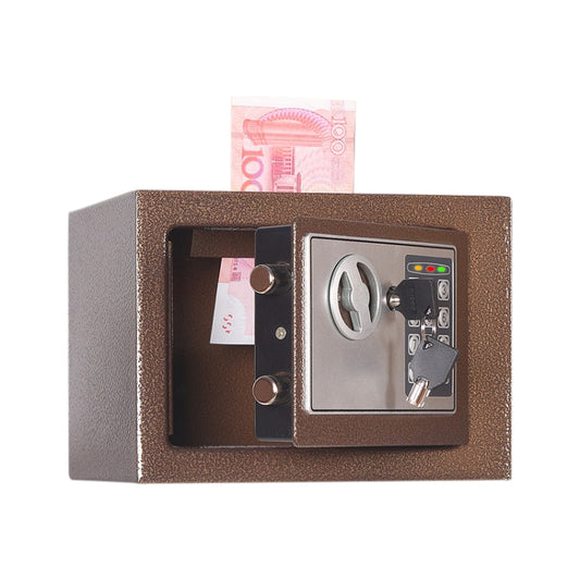 17E Home Mini Electronic Security Lock Box Wall Cabinet Safety Box with Coin-operated Function(Bronze) - Safety Box by buy2fix | Online Shopping UK | buy2fix