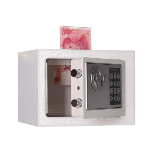 17E Home Mini Electronic Security Lock Box Wall Cabinet Safety Box with Coin-operated Function(White) - Safety Box by buy2fix | Online Shopping UK | buy2fix