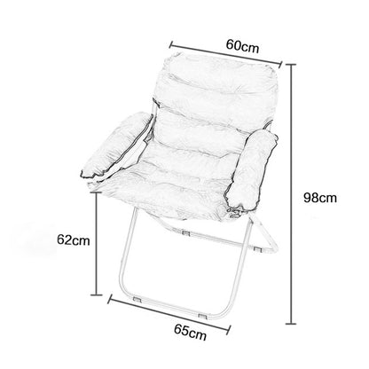 Creative Lazy Folding Sofa Living Room Single Sofa Chair Tatami Lounge Chair with Footrest / Pillow(Grey) - Chairs by buy2fix | Online Shopping UK | buy2fix