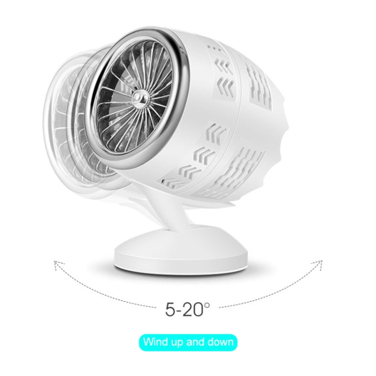 Portable Adjustable Mini USB Charging Air Convection Cycle Desktop Electric Fan Air Cooler, Support 2 Speed Control (White) by buy2fix