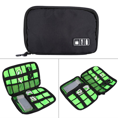 Portable Travel Organizer Storage Collection Bag Case Pouch Digital Gadget Electronic Accessories, Size: 25.7*18.5*1.2cm(Black) - Storage Bags by buy2fix | Online Shopping UK | buy2fix