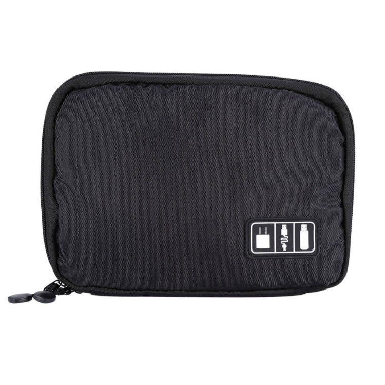 Portable Travel Organizer Storage Collection Bag Case Pouch Digital Gadget Electronic Accessories, Size: 25.7*18.5*1.2cm(Black) - Storage Bags by buy2fix | Online Shopping UK | buy2fix