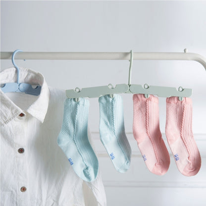 Foldable Clothes Hanger Drying Rack with 4 Hidden Clips for Home / Travel, Random Color Delivery - Shelf & Hooks by buy2fix | Online Shopping UK | buy2fix