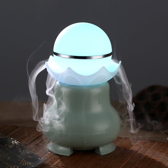 4W USB Charging Night Luminescent Pearl Ultrasonic Aromatherapy Humidifier with LED Colorful Light for Home / Office, Water Tank Capacity: 95ml, DC 5V(Mint Green)
