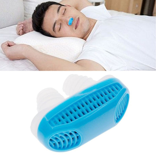 Purificateur d'air anti-ronflement 2 en 1 en silicone ABS (bleu)