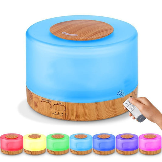 T700 Remote Control Wood Pattern Air Humidifier Automatic Alcohol Sprayer Essential Oil Diffuser Ultrasonic Mist Maker Ultrasonic Aroma Diffuser Atomizer Color LED, Capacity: 700ml, DC 24V, US Plug - Air Purifiers & Accessories by buy2fix | Online Shopping UK | buy2fix