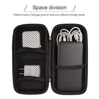 Multi-function Travel Mobile Power Earphone Electronic Product Storage Box Protective Bag (Black) - Storage Bags by buy2fix | Online Shopping UK | buy2fix