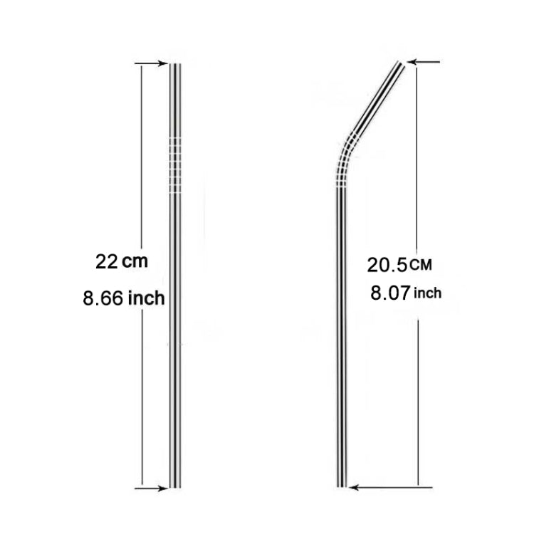4pcs Reusable Stainless Steel Drinking Straw + Cleaner Brush Set Kit,  215*6mm(Colour) - Drinking Tools by buy2fix | Online Shopping UK | buy2fix