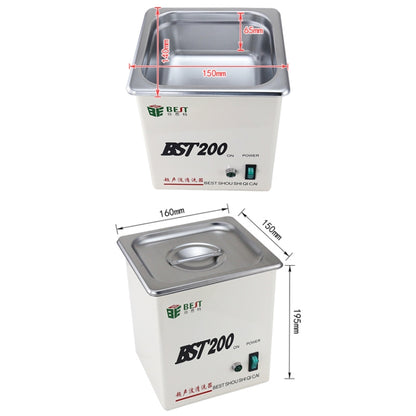 BEST-200 1.5L Stainless Steel Ultrasonic Cleaner (Voltage 220V) - Ultrasonic Cleaner by BEST | Online Shopping UK | buy2fix