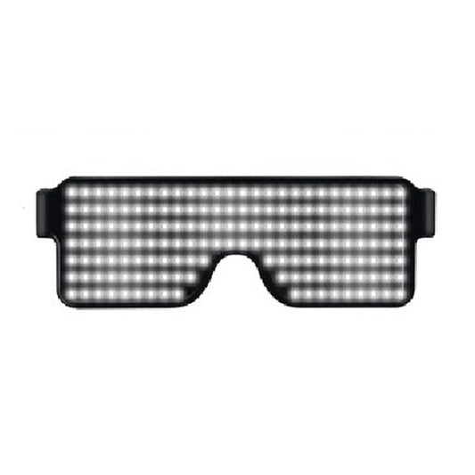 Night Club Bar Disco LED Light Emitting Glasses Festival Party USB Charging Shutter Dynamic Flash Glasses (White) - Glow Party Supplies by buy2fix | Online Shopping UK | buy2fix