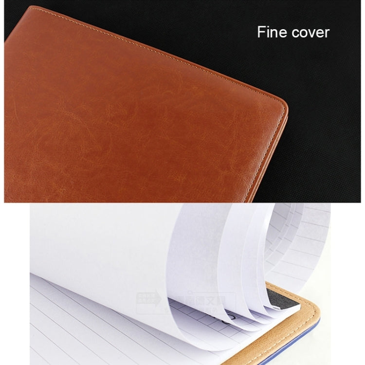 Office Supplies Business Style Leather Document Folder with 30-pages A4 Note Pad & Calculator(Brown) - File Folder by buy2fix | Online Shopping UK | buy2fix