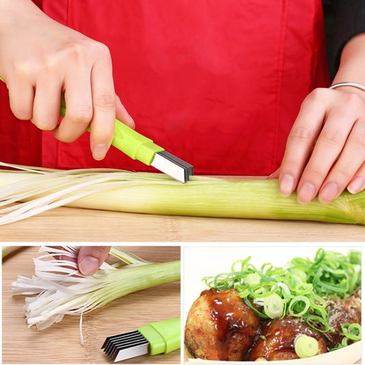 Kitchen Tool Manual Stainless Steel Filate Circle Shape Green Onion Slicer - Cutter & Peeler by buy2fix | Online Shopping UK | buy2fix