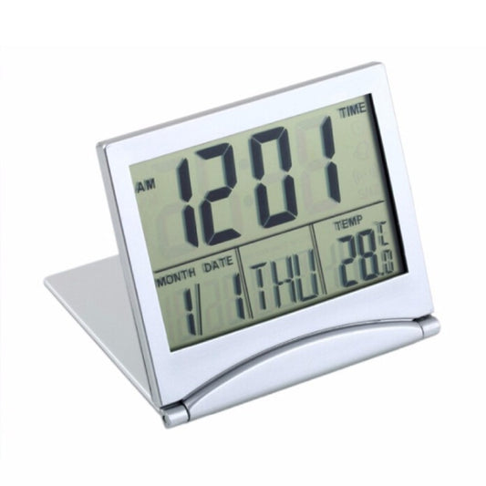 MT-033 LCD Display Portable Folding Digital Travel Temperature Alarm Clock - Alarm Clocks by buy2fix | Online Shopping UK | buy2fix
