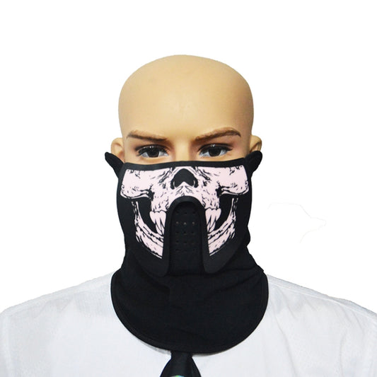 FG-MA-023 Halloween Mask Voice Control LED Cold Light Terror Cosplay Mask - Halloween Masks by buy2fix | Online Shopping UK | buy2fix