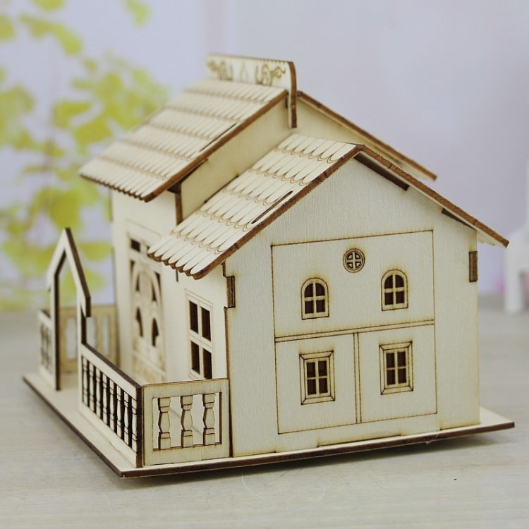 Creative Wooden Night Light Villa Money Coin Storage Box, Random Pattern Delivery - Piggy Banks by buy2fix | Online Shopping UK | buy2fix