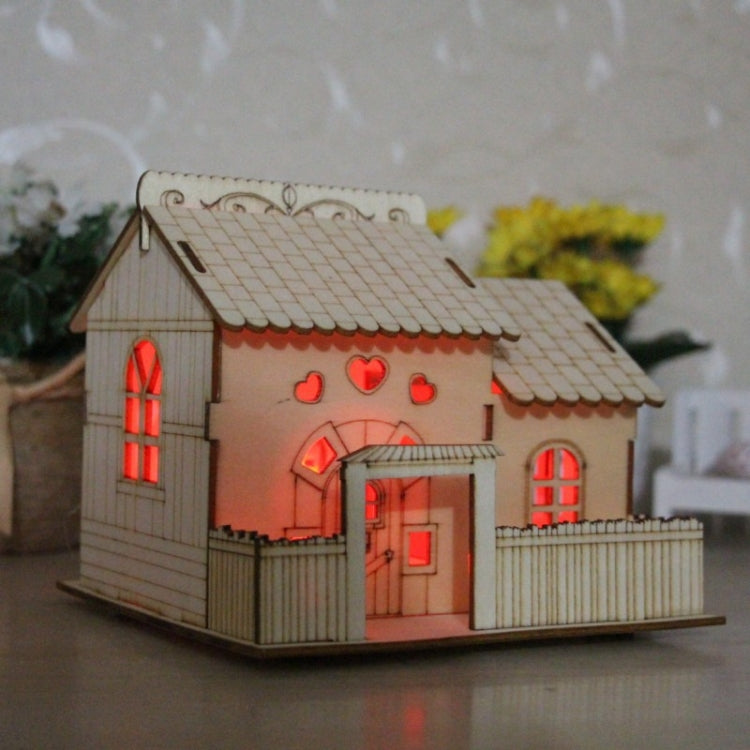 Creative Wooden Night Light Villa Money Coin Storage Box, Random Pattern Delivery - Piggy Banks by buy2fix | Online Shopping UK | buy2fix