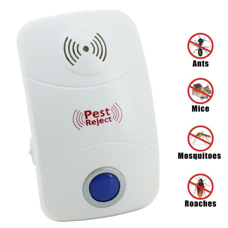 Electronic Ultrasonic Mosquito Rat Pest Control Repeller with LED Light, UK Plug, AC90V-250V(White) - Repellents by buy2fix | Online Shopping UK | buy2fix