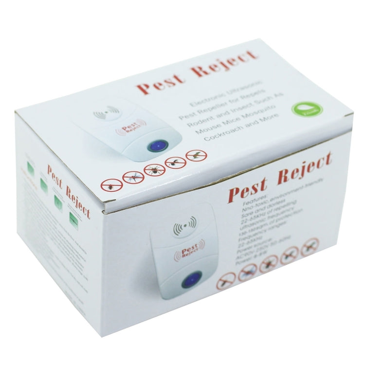 Electronic Ultrasonic Mosquito Rat Pest Control Repeller with LED Light, UK Plug, AC90V-250V(White) - Repellents by buy2fix | Online Shopping UK | buy2fix