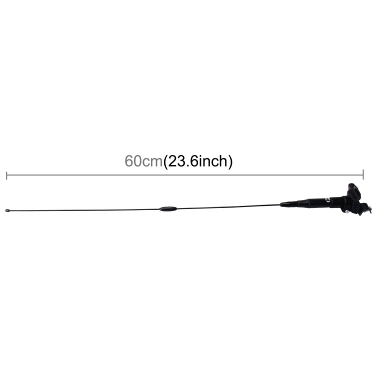 Universal Car Decoration Extensile Aerial Clip Side Car Modified To Remove Static Electricity Aerial, Length: 60cm(Black) by buy2fix