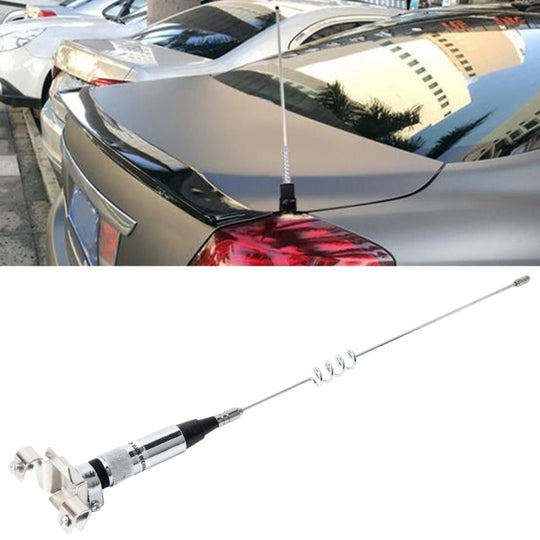 Voiture latérale de clip d'antenne extensible de décoration de voiture universelle modifiée pour éliminer l'antenne d'électricité statique, longueur: 43 cm (argent)