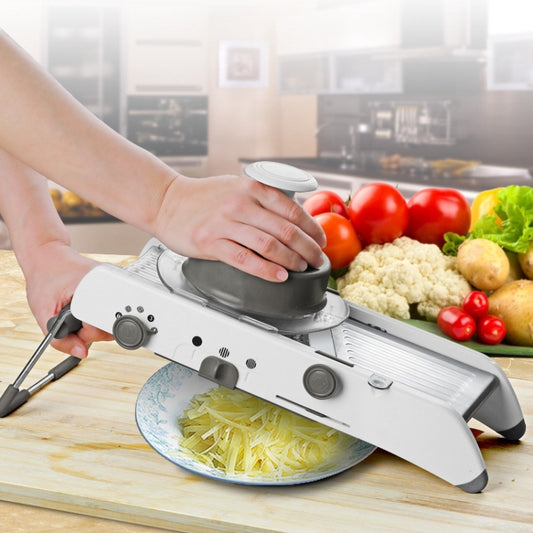 CZ-01 Multifunctional Household Stainless Steel Manual Vegetable Cutting Machine Carrot Potato Grater (Silver) - Cutter & Peeler by buy2fix | Online Shopping UK | buy2fix
