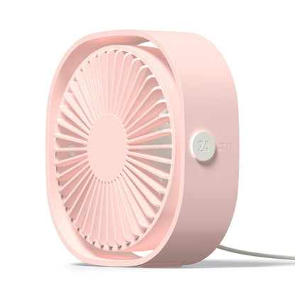 360 Degree Rotation Wind 3 Speeds Mini USB Desktop Fan (Pink) by buy2fix