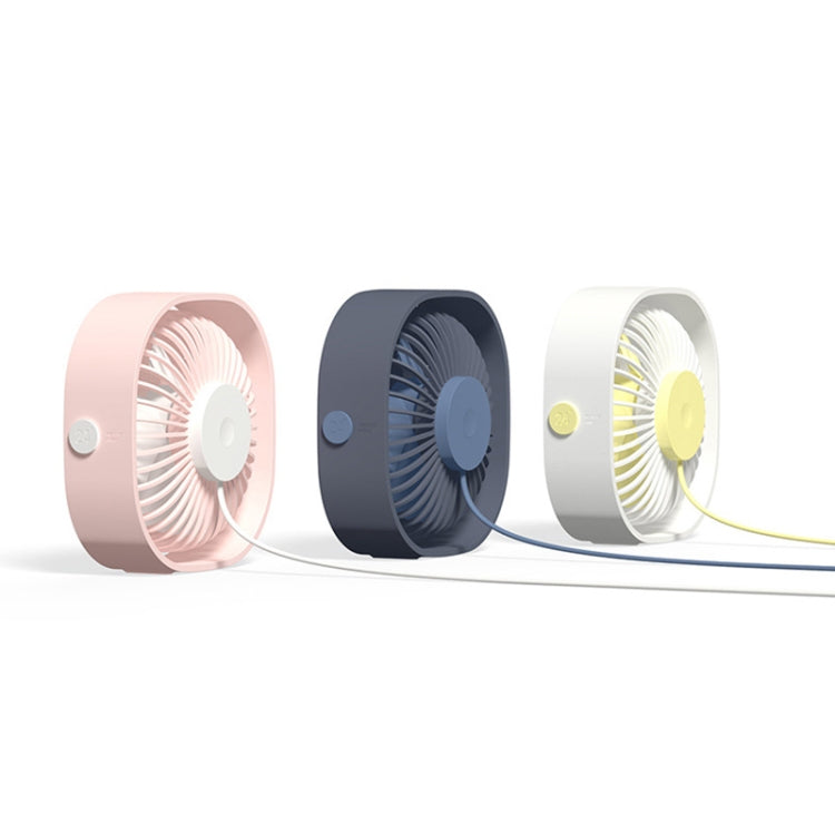 360 Degree Rotation Wind 3 Speeds Mini USB Desktop Fan (Pink) by buy2fix