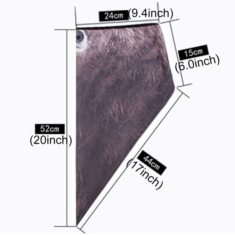 Multifunction Outdoor Windproof Triangle Towel Animal Mask Hood by buy2fix
